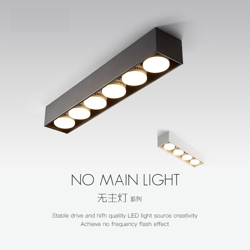 Minimalist Linear Surface-Mounted Downlight, No Main Light, Living Room Lighting, Hallway Light, Led Spotlight, Bold Light, Bedroom Ceiling Light