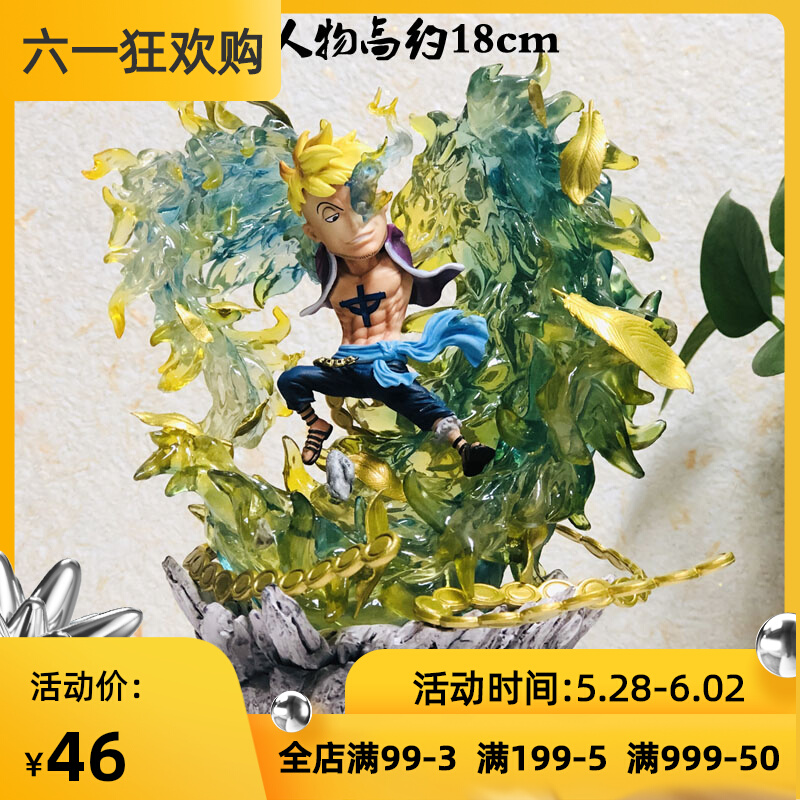 Sea thief Wang GK Not dead birds Malko team captain G5 model FIVE statue homemade Q version model pendulum