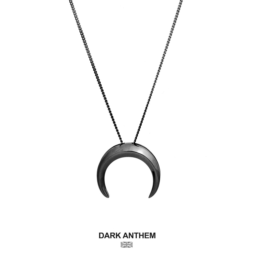 dark anthem resound string month neutral 925 silver male and female necklace black gold original design woolen clothing chain lovers