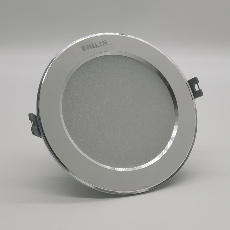 Shilin Mingyue series white plus silver LED downlight ultra-thin hole light living room ceiling ceiling light embedded walkway light