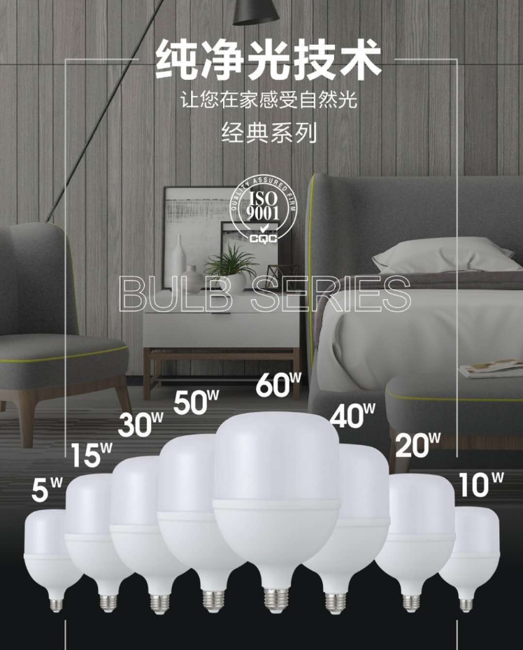 Five LED energy saving light bulbs e27 screw mouth white light home workshop ultra-bright work plant lighting bulb light