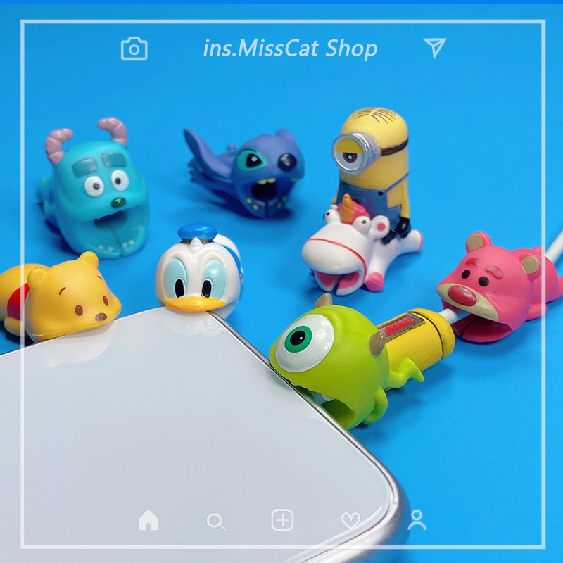 Cute apple iphone11 data line protective sleeve bite 12 phone charger head anti-break ipad