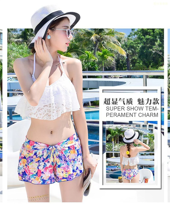 Áo tắm ba mảnh của phụ nữ Hàn Quốc bikini chia đôi hakama hơi trống kênh vệ tinh cung cấp nước và phân bón - Bikinis