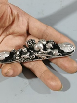 Antique collection of bronze Ruyi handle pieces Copper Ruyi Feng Shui mascot living room decoration furnishings crafts