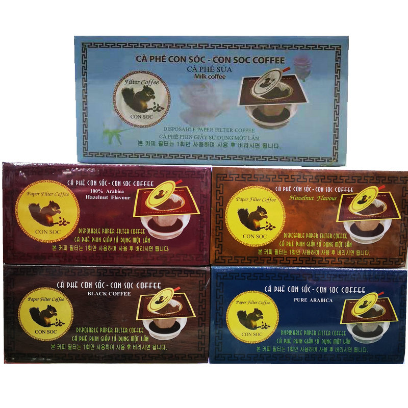 Vietnam CON SOC pine mouse ear hanging hazelnut taste Robusta Arabica coffee powder No add deity