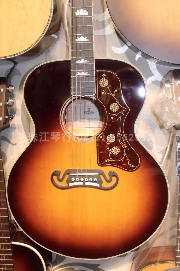 SIGMA GJA-SG200 retro Jumbo Sunset Color Bright Light Veneer Electric Box Folk Guitar