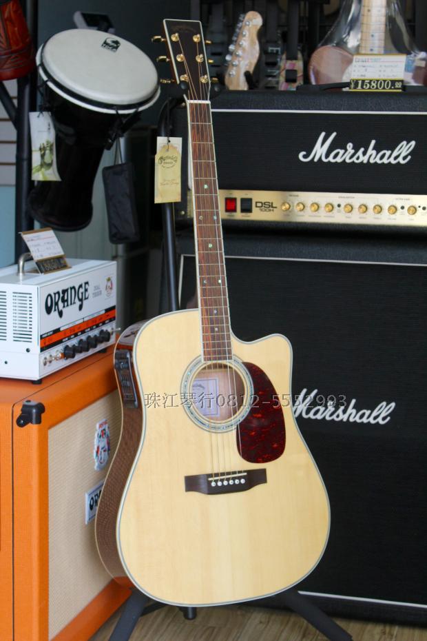 Sigma SIGMA DMC-4E spruce face single electric box guitar missing corner