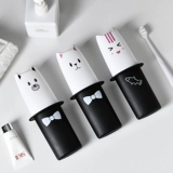 Креативная зубная паста, зубная щетка, коробка для хранения, комплект, портативный ополаскиватель для рта для путешествий