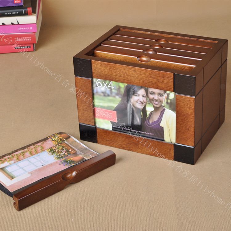 6inch Photo Albums, Solid Wood, Korean Creative Photo Albums, Wedding Interstitial Photo Boxes, Storage Boxes, Photo Albums, DIY