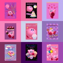 A variety of steam wave posters Japanese two-dimensional girl star Kabi cute cartoon kirby room decoration painting