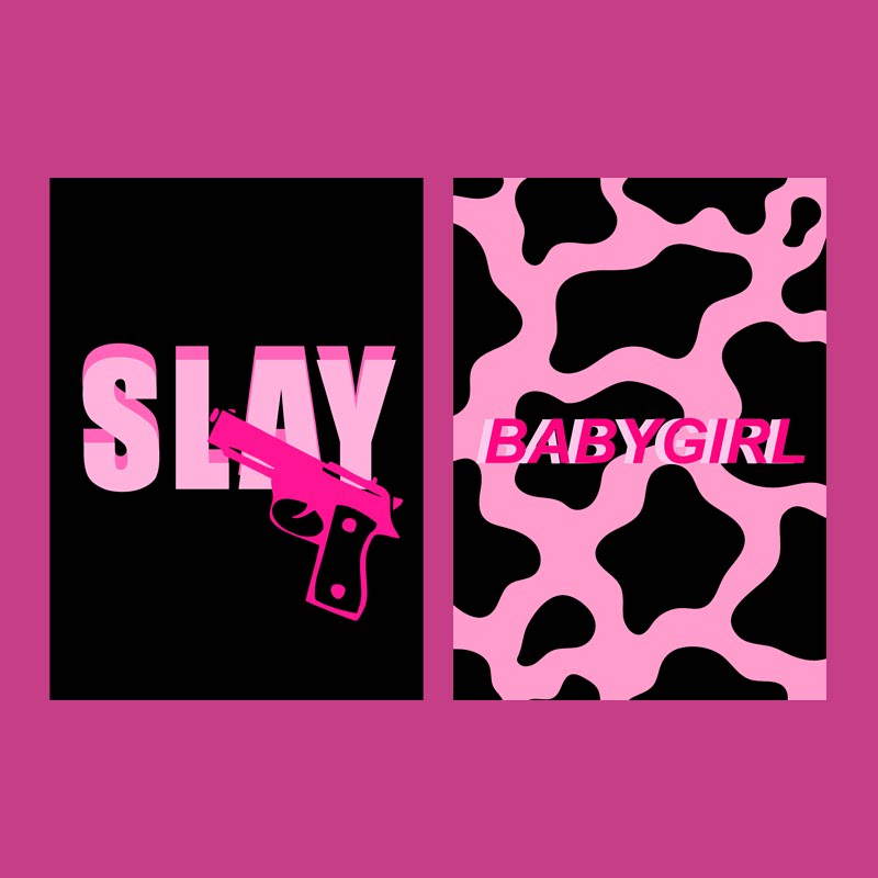 American retro American sweetheart hot girl millennium y2k Sao powder soil cool 90s cow pattern room decoration painting poster