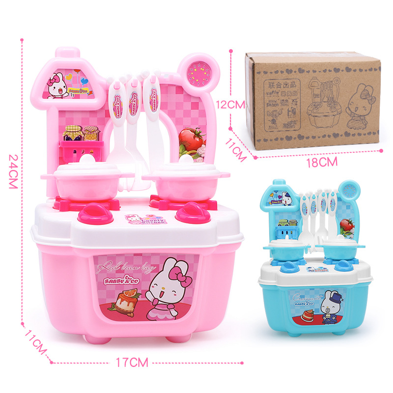 Đồ chơi trẻ em Bắc Mỹ chơi đồ chơi nhà bếp 1-2-3 tuổi trai và gái nấu cơm nấu cơm mô phỏng bộ đồ ăn đồ chơi trí tuệ cho bé