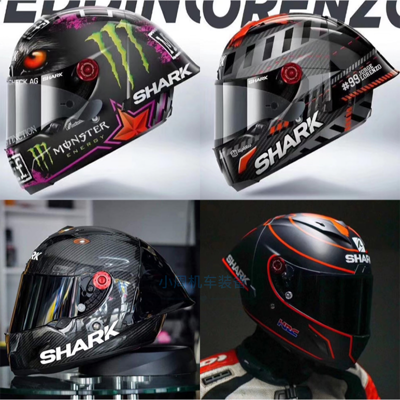 SHARK Lorenzo Redding Carbon Fiber Race R Pro GP Big Tail Motorcycle Motorcycle Helmet Full Helmet