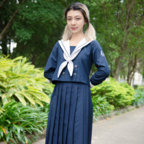 Japanese orthodox JK uniform skirt Two soft sister sailor suit Japanese school uniform class suit College style Korean navy suit