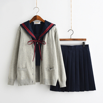 Japanese sailor suit long sleeve jk uniform genuine class uniform Student dress Graduation Korean school uniform Autumn and winter pleated skirt suit
