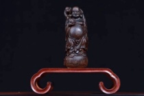 In the main area Dalagan sunken water grade Maitreya Buddha smiling Buddha agarwood old materials hand-carved crafts Buddha statues home furnishings