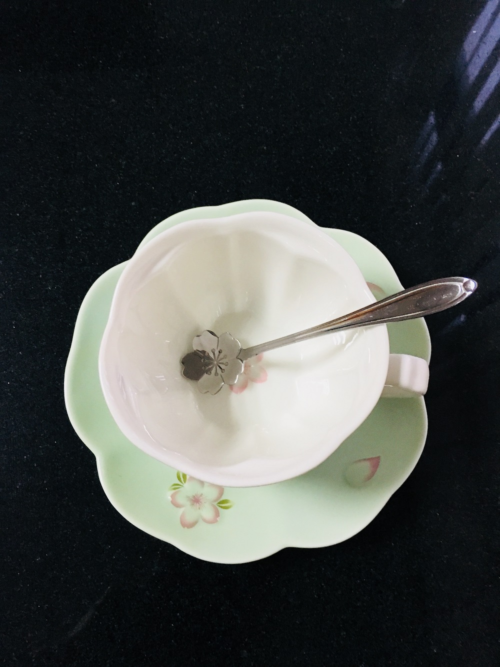 [闺 蜜] Sakura cốc cà phê gốm nổi và đĩa đặt hoa cốc trà chiều trà đặt cốc cà phê gốm - Cà phê phin cafe inox cao cấp