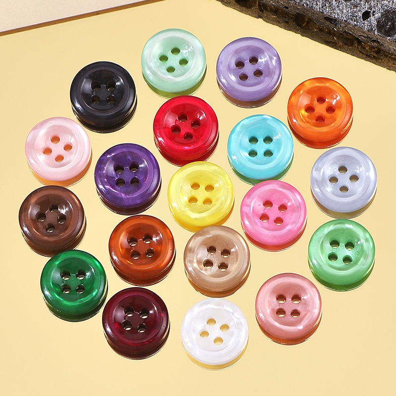 Colorful Resin Round Cardigan Buttons for Men's and Women's Shirts, Knitwear, Sweaters, Cuffs, Clothes, Children's Handmade Buttons