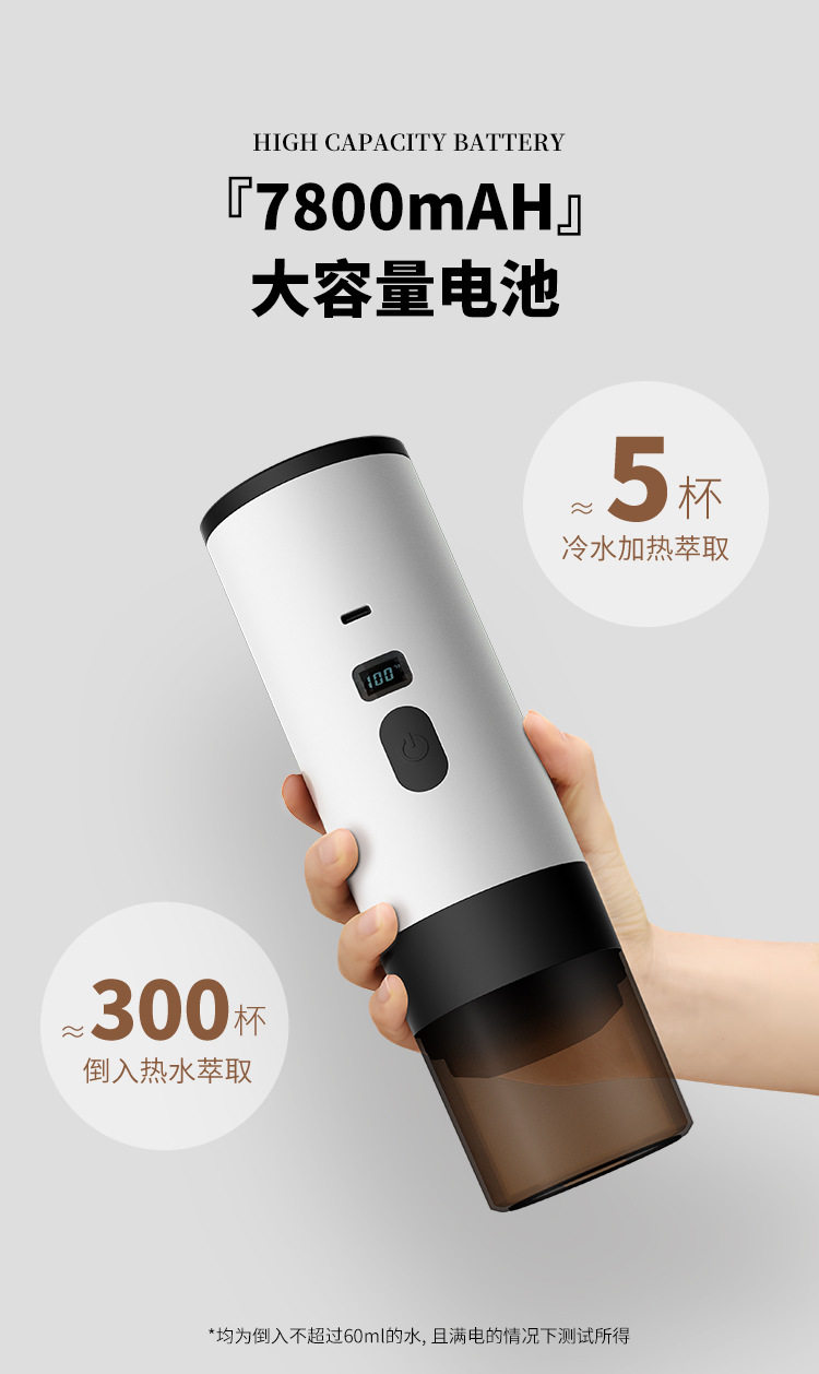 无线加热充电意式咖啡机户外小型便携式随身浓缩胶囊电动咖啡粉机详情4