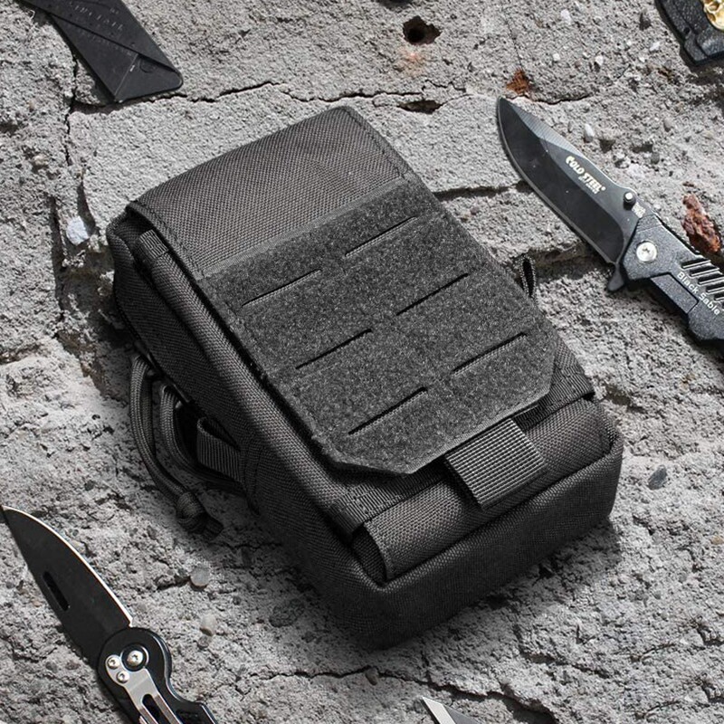 Outdoor tactical mobile phone bag Waist bag Multi-function hanging bag Mobile phone bag storage bag Card change wallet molle bag