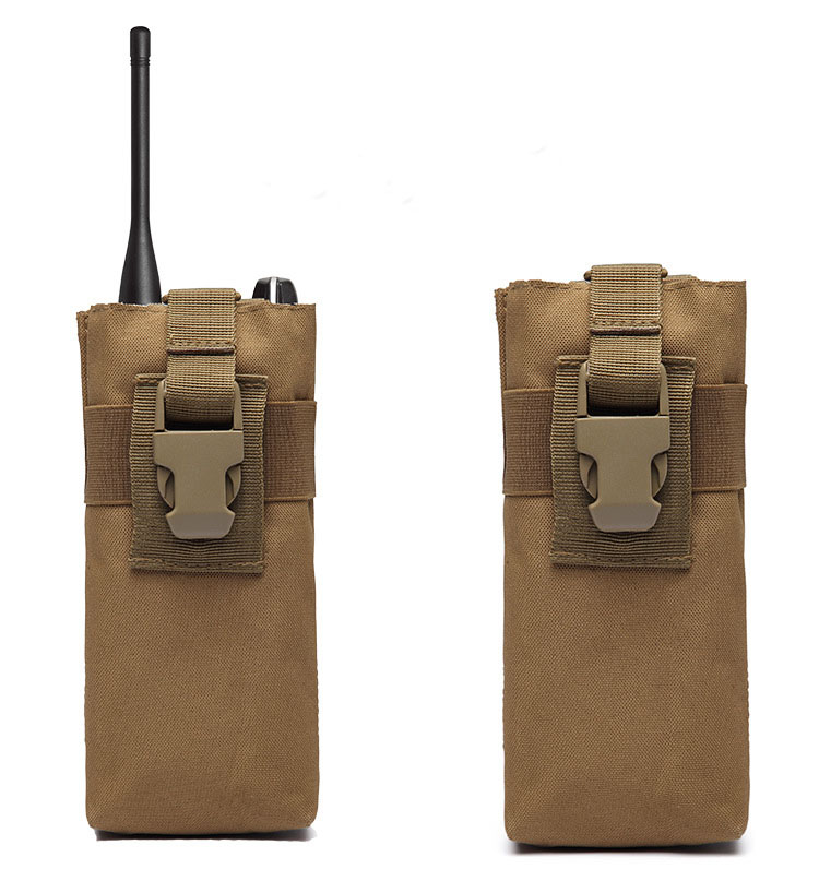 Outdoor tactical walkie-talkie set MOLLE waist bag hand table bag hanging bag accessory bag mineral water bottle bag