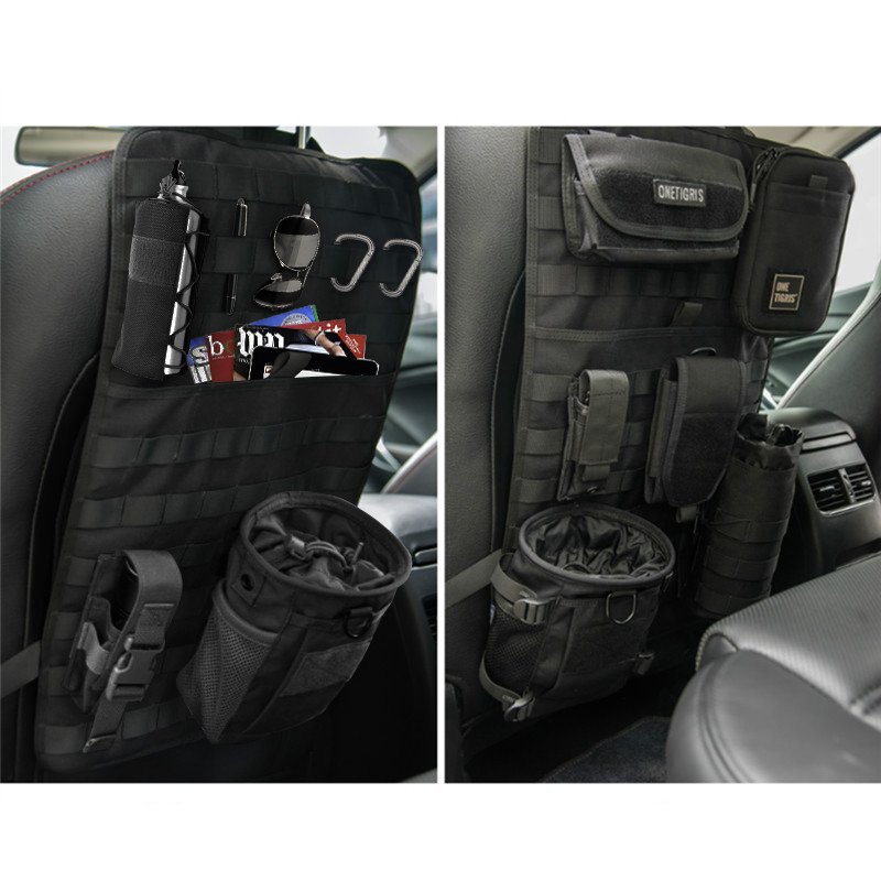 Car seat backrest storage bag trailer bag car storage bag tactical molle system tactical multi-function storage