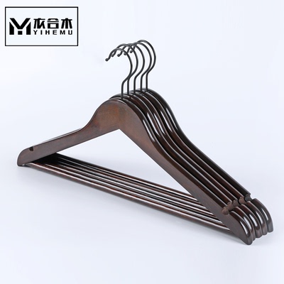 【超值5个装】家用防滑无痕实木撑衣架