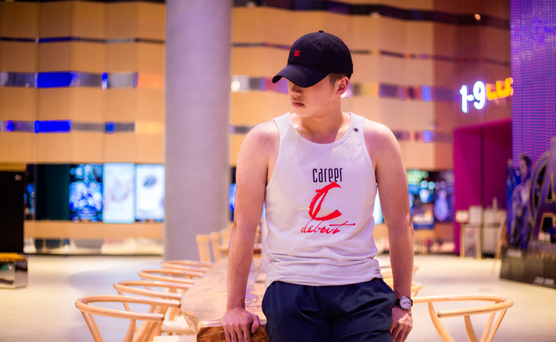 海 stretch vest nam cotton co giãn vòng cổ Slim Thể thao và thể dục thoải mái thể hình vest bãi biển - Áo vest cotton áo ba lỗ nam tập gym