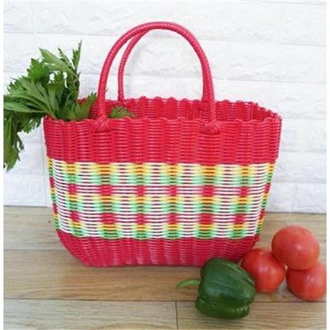 Full 40 minus 2 pieces plastic woven shopping basket Buy food basket Handbasket Bath Basket Bathing Basket containing basket