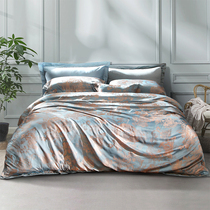 Fu Ana Jacquard European Bed Four Piece Cotton Bed Sheets Plain quilt cover 1 8m Double Bed