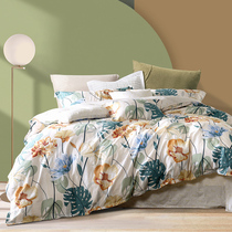 Fuana home textile four-piece cotton cotton quilt cover sheets three-piece Net Red printing bedding kit