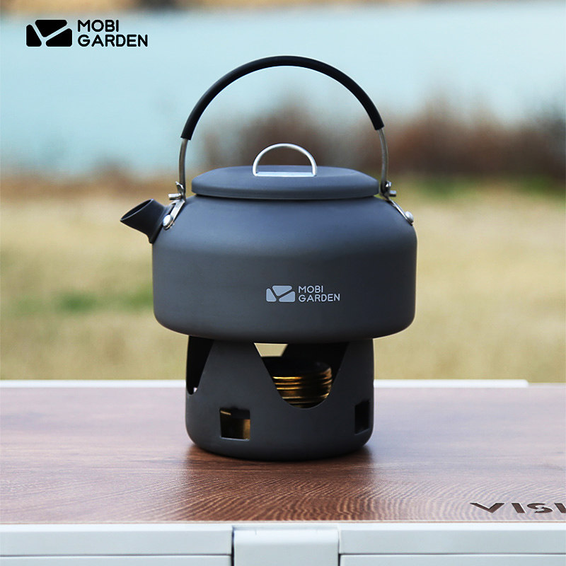 Mugaodi outdoor kettle water cup portable picnic cookware camping equipment supplies full set of tableware alcohol stove