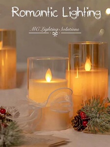 Atmosphere 7.5cm Artificial Candle Script Kill Small Night Lamp