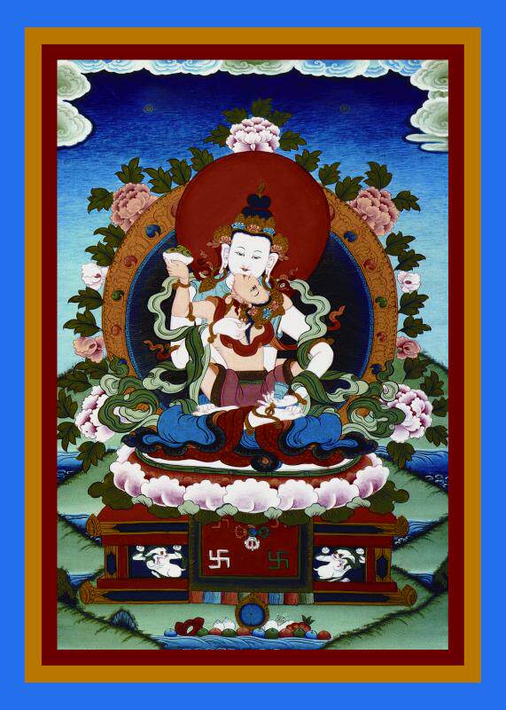 Tantric Vajra's double body photo Vajra double movement photo double-face protective shell metal plate painting