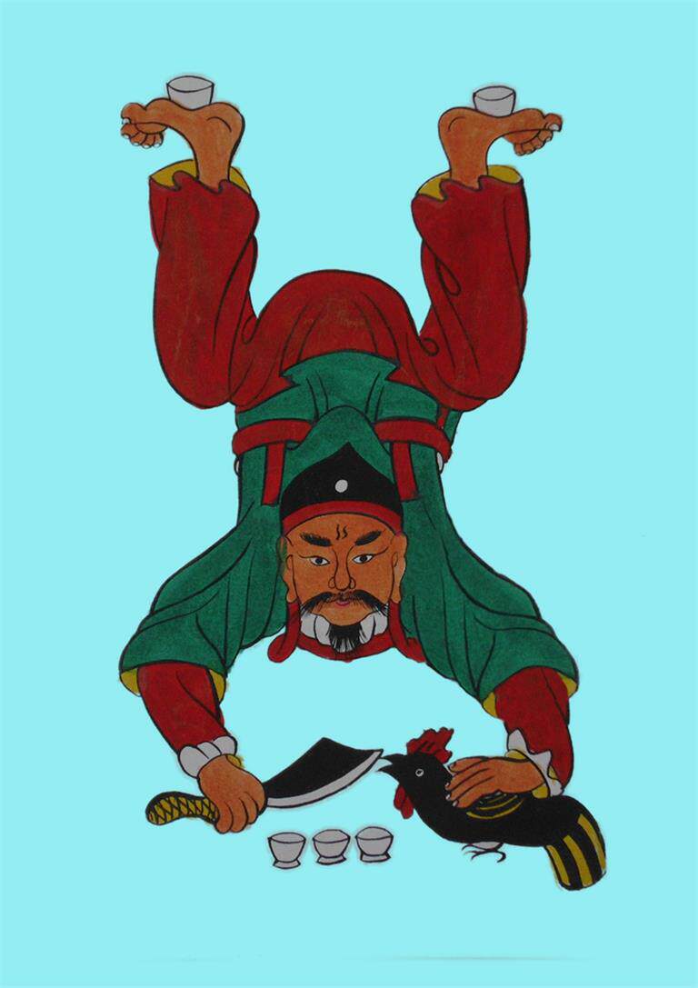 The portrait of the patriarch turned over the altar and fell into the hole