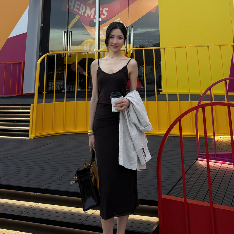 Romi Studio “Simple and Casual” Tencel Knitted Spaghetti Strap U-Neck Camisole Rwcsst1688