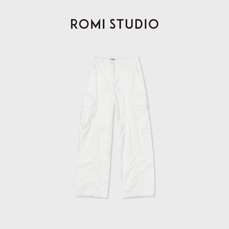 Romi Studio Carbon Brushed Long-Staple Cotton Vintage Ykk Zipper Silhouette Cargo Pants Rwdsxy1582 Romi Studio Carbon Brushed Long-Staple Cotton Vintage Ykk Zipper Silhouette Cargo Pants Rwdsxy1582
