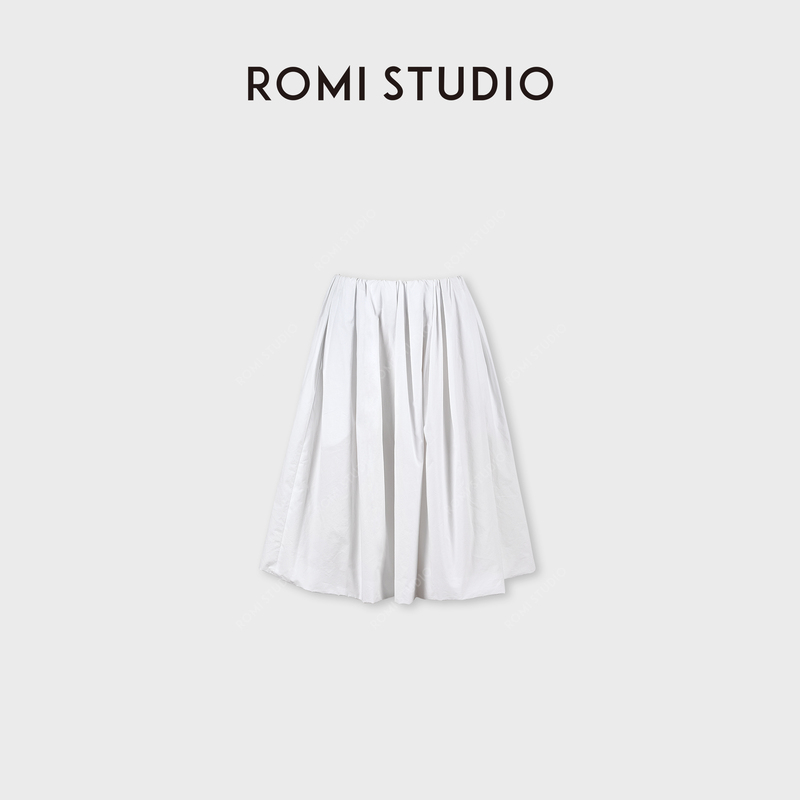 Romi Studio 100-Count Ultra-Soft Thin Cotton Double-Layer Elastic Waist Bud Skirt Rwdrxy3151
