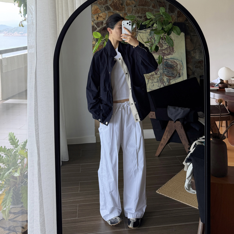 Romi Studio One-Piece, Two-Wear, Old Money Workwear Silhouette Reversible Jacket Rwdawu4156 Romi Studio One-Piece, Two-Wear, Old Money Workwear Silhouette Reversible Jacket Rwdawu4156