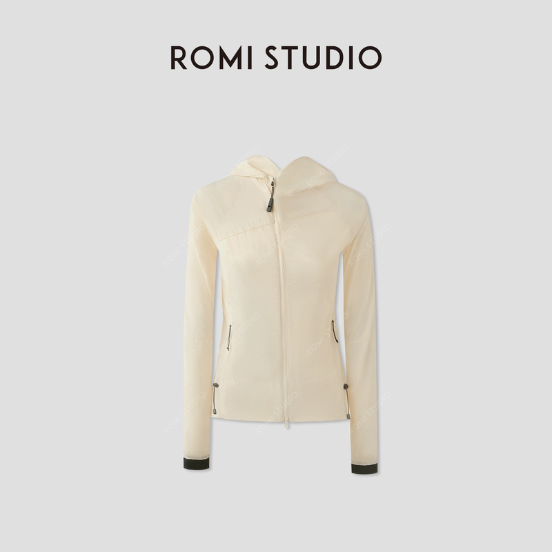 Romi Studio Summer Sports and Leisure Breathable Lightweight Casual Outdoor Stand-Up Collar Jacket for Women Rwcswd2669