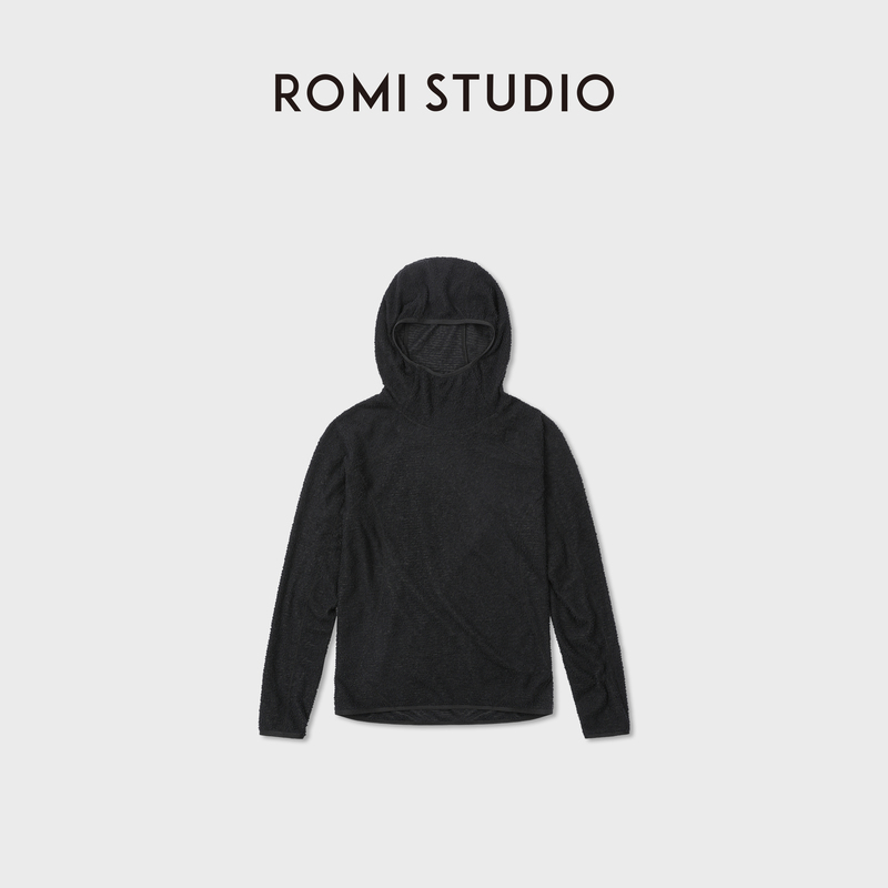 Romi Studio Lightweight Temperature-Locking Casual Sports Quick-Drying Hooded Polar Fleece Top Rwdww93977