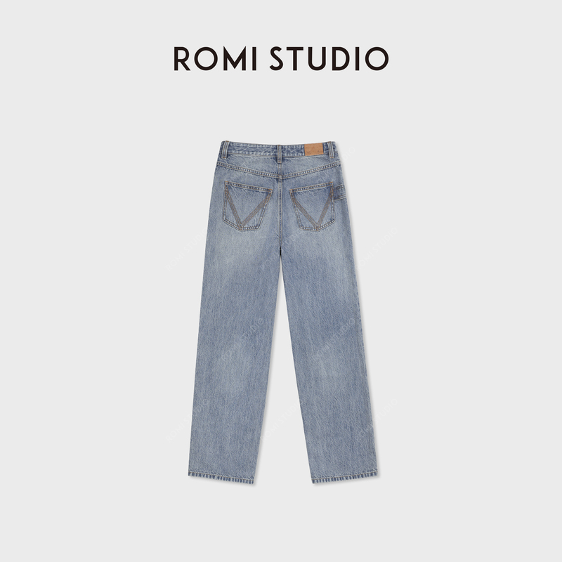 Romi Studio “Ear Denim Upgraded Edition” All-Cotton Double-Stitched Micro-Tapered Jeans Rwdsxu2423 Romi Studio “Ear Denim Upgraded Edition” All-Cotton Double-Stitched Micro-Tapered Jeans Rwdsxu2423