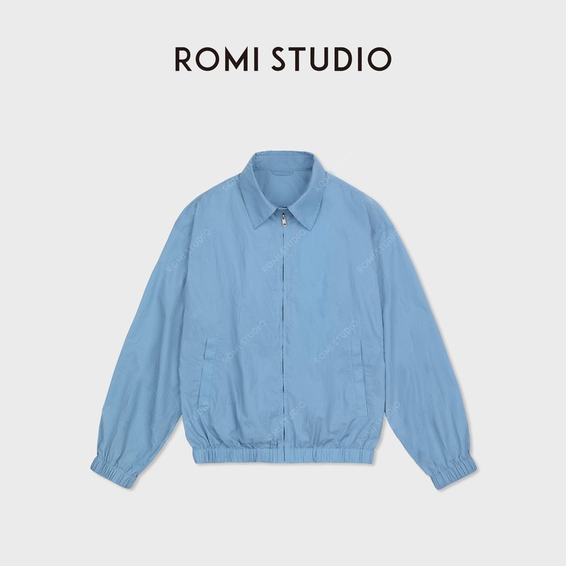 Romi Studio Lightweight Upf50 Cool Mesh Loose Shoulder-Length Lapel Jacket Rwdrwd2612
