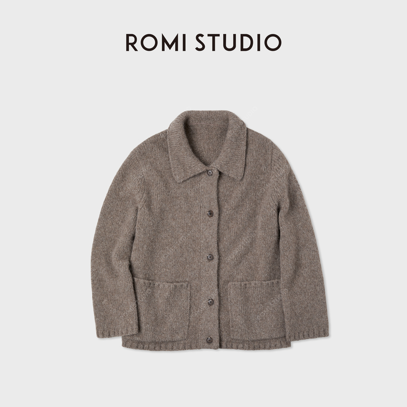 Romi Studio Relaxed Alpaca Wool + Yak Wool Knitted Jacket Rwcaw86500 Romi Studio Relaxed Alpaca Wool + Yak Wool Knitted Jacket Rwcaw86500