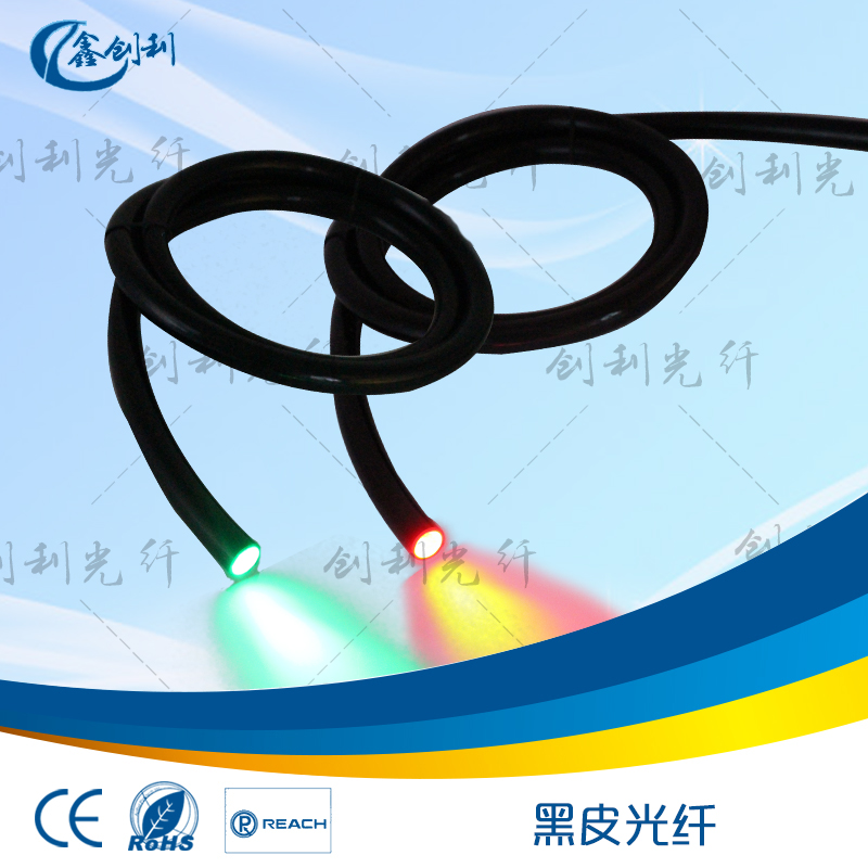 Diameter 7mm fiber core 5 0mm black leather guide light tail end bright light fiber industrial equipment guide light detection buried medical use