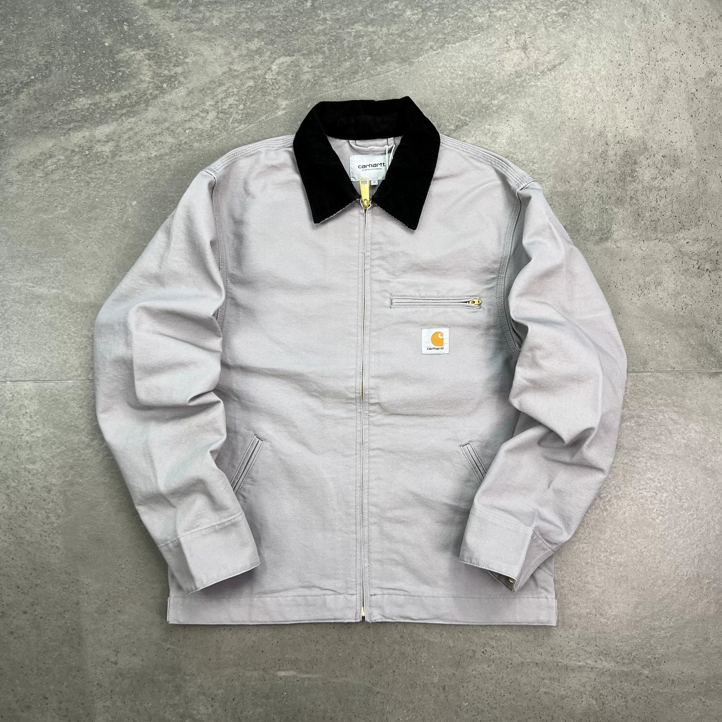 Джекет Carhartt Detroit с эффектом состаренной ткани, синяя камуфляжно-песочная стирка, стильная куртка на все сезоны для мужчин и женщин