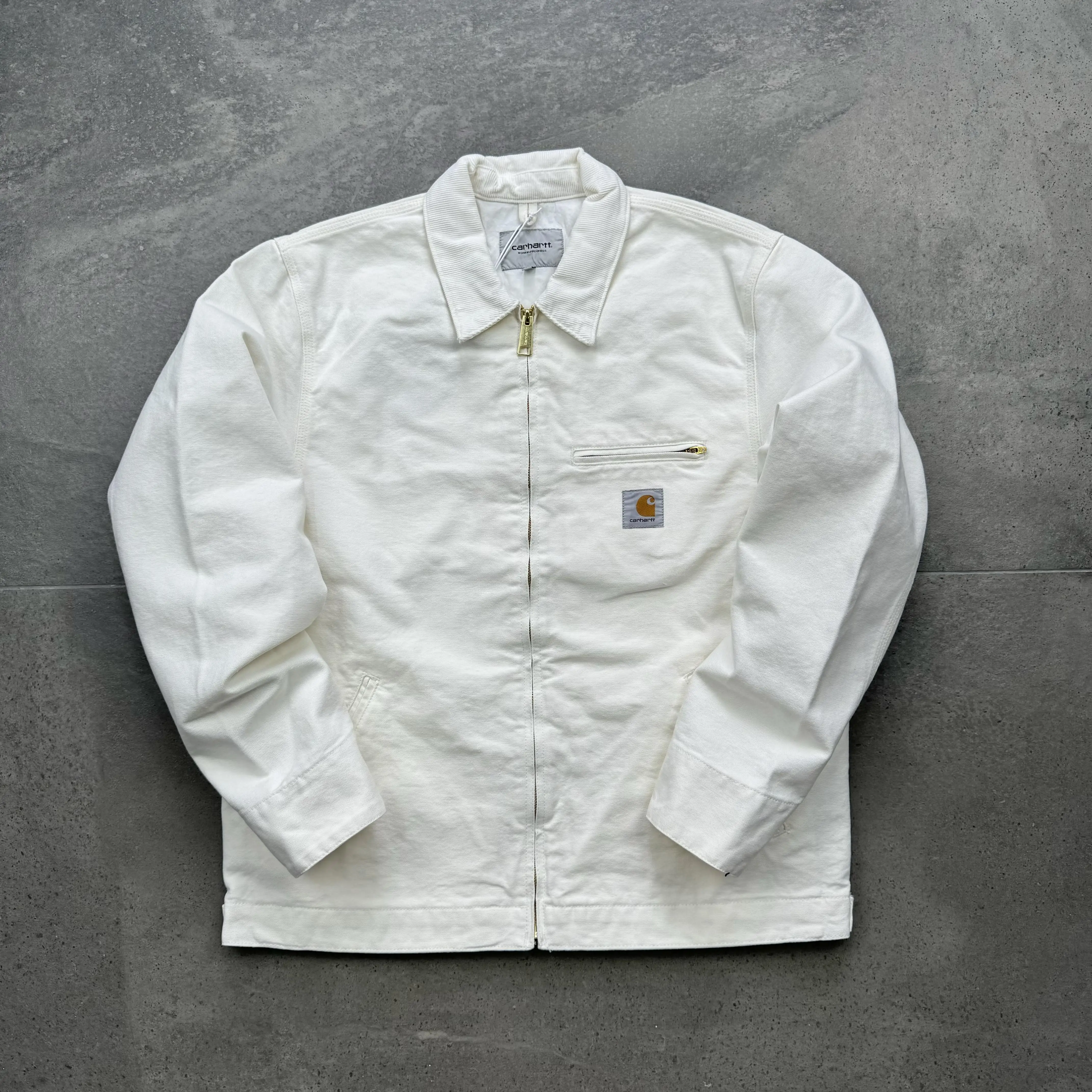 Джекет Carhartt Detroit с эффектом состаренной ткани, синяя камуфляжно-песочная стирка, стильная куртка на все сезоны для мужчин и женщин