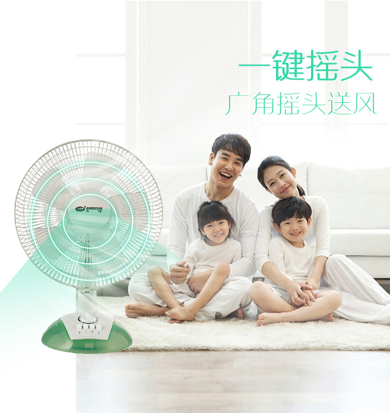 Quạt bàn tiên phong Quạt điện FT30-10A động cơ dọc nhà thời gian lắc đầu ký túc xá sàn máy tính để bàn - Quạt điện công suất quạt trần