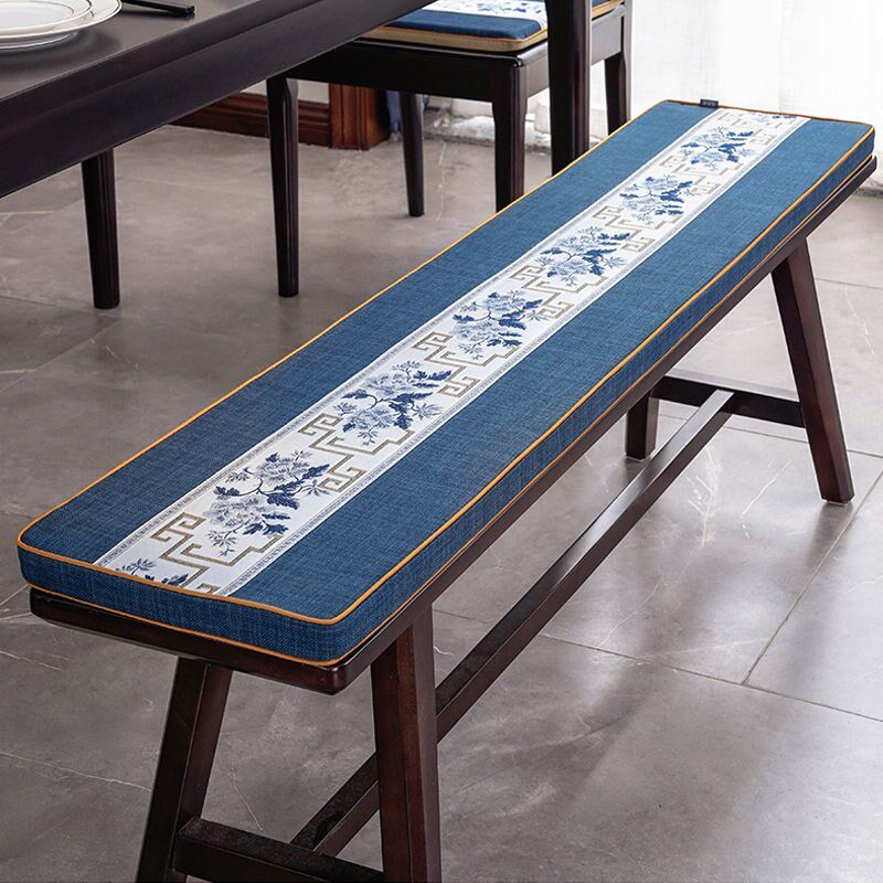 Long stool cover new Chinese mahogany long chair sofa cushion rectangular strip card seat bench solid wood home