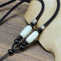 Premium pendant lanyard handwoven Hetian jade pendant lanyard high-grade neck sling necklace for men and women